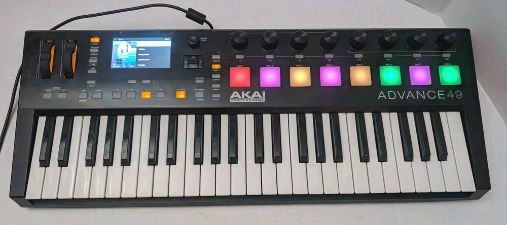 AKAI Advance 49 MIDI Keyboard Controller Tested Works Great