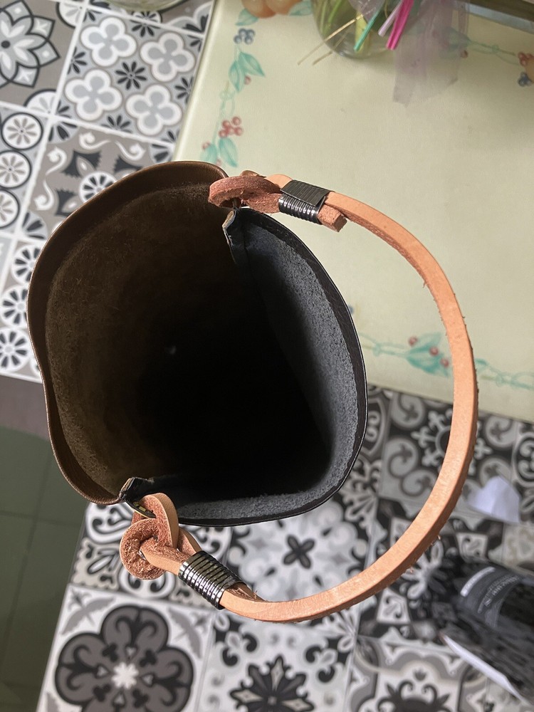 leather wine carrier bag