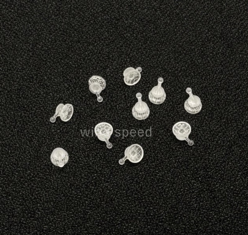 10PC Dental Orthodontic Ceramic Lingual Buttons Bondable Round Mesh Base Bracket
