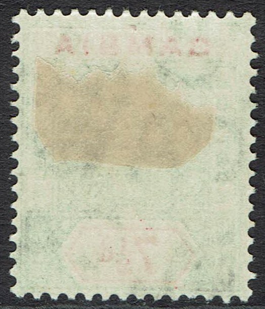 GAMBIA 1904 KEVII 71/2D WMK MULTI CROWN CA