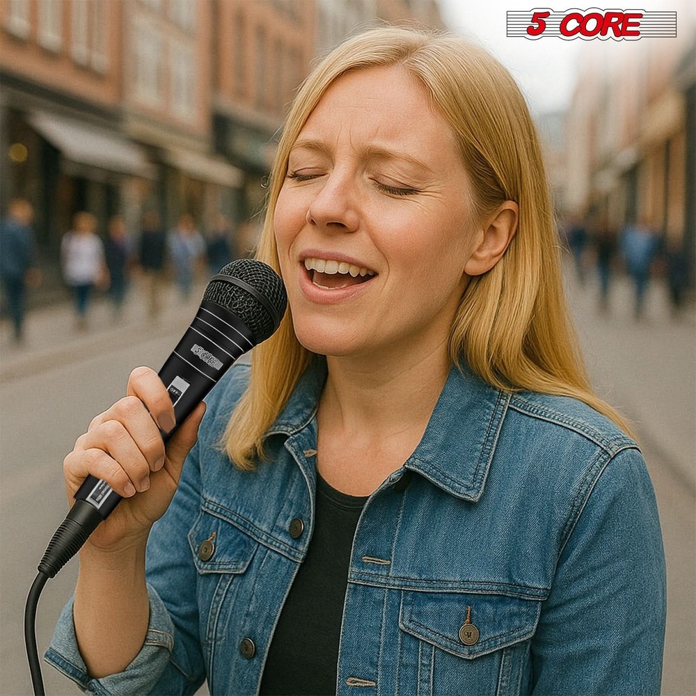5Core XLR Microphone Dynamic Mic Karaoke Singing Studio Mics Handheld Microfono