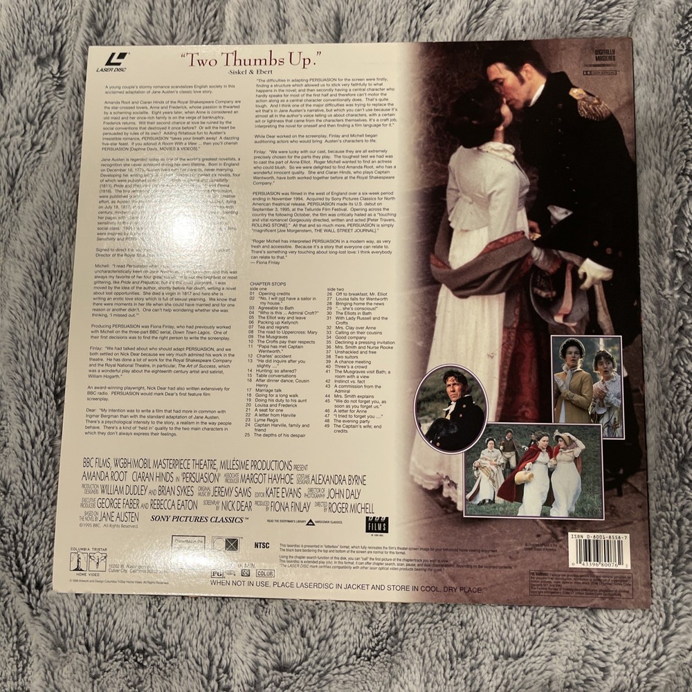 Persuasion (Laserdisc, 1995) Widescreen