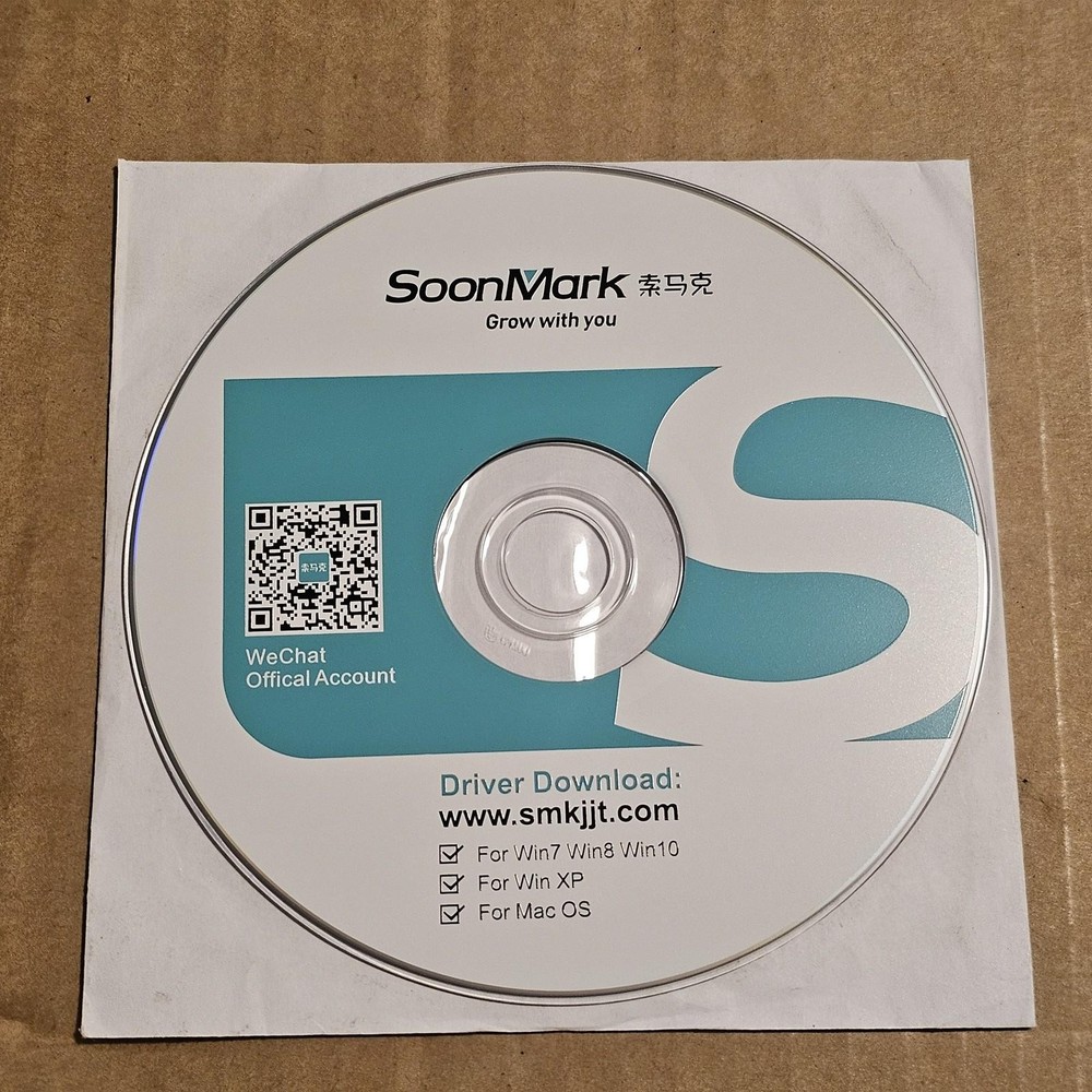SoonMark PC USB Driver Installation CD Win7 Win8 Win10 XP Mac