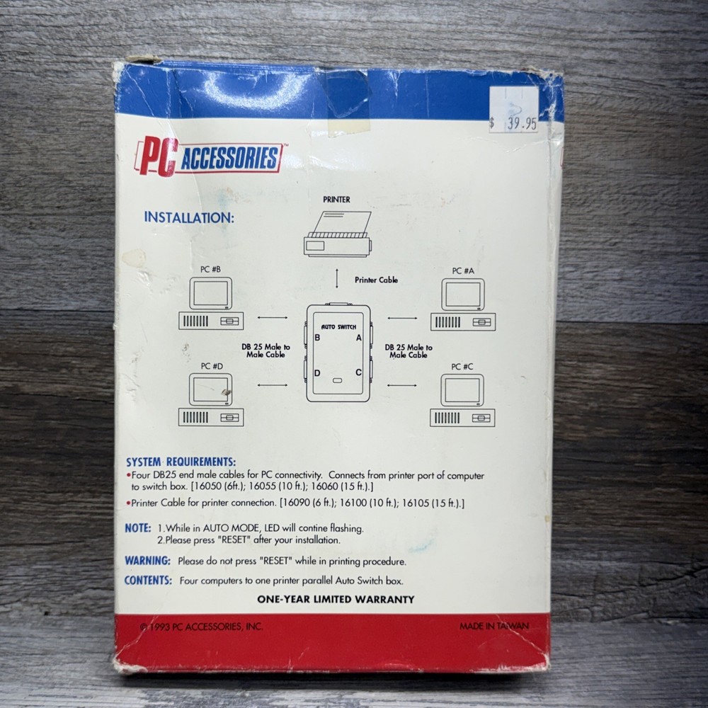 PC Accessories 4 To 1 Bi-Directional Parallel Auto Switch 17003