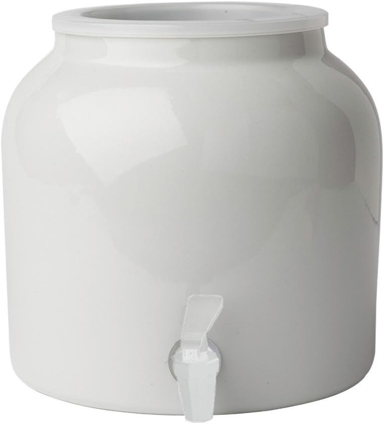 Porcelain Water Dispenser, Classic White