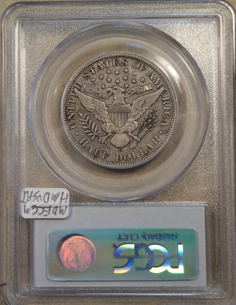 1908-D Barber Half Dollar 50c PCGS Certified XF45