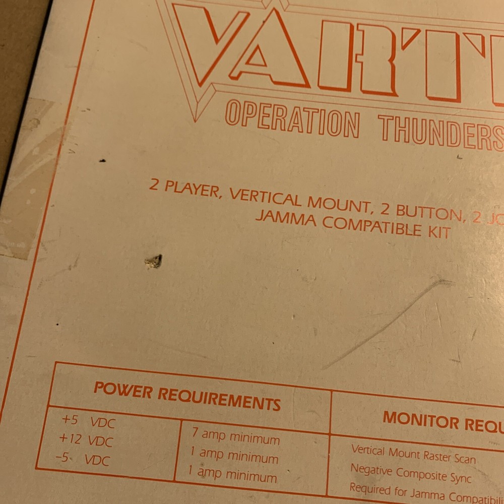 original arcade video game owners manual Varth Cspcom Romstar