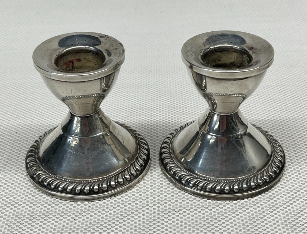 Weighted Sterling Candle Holders
