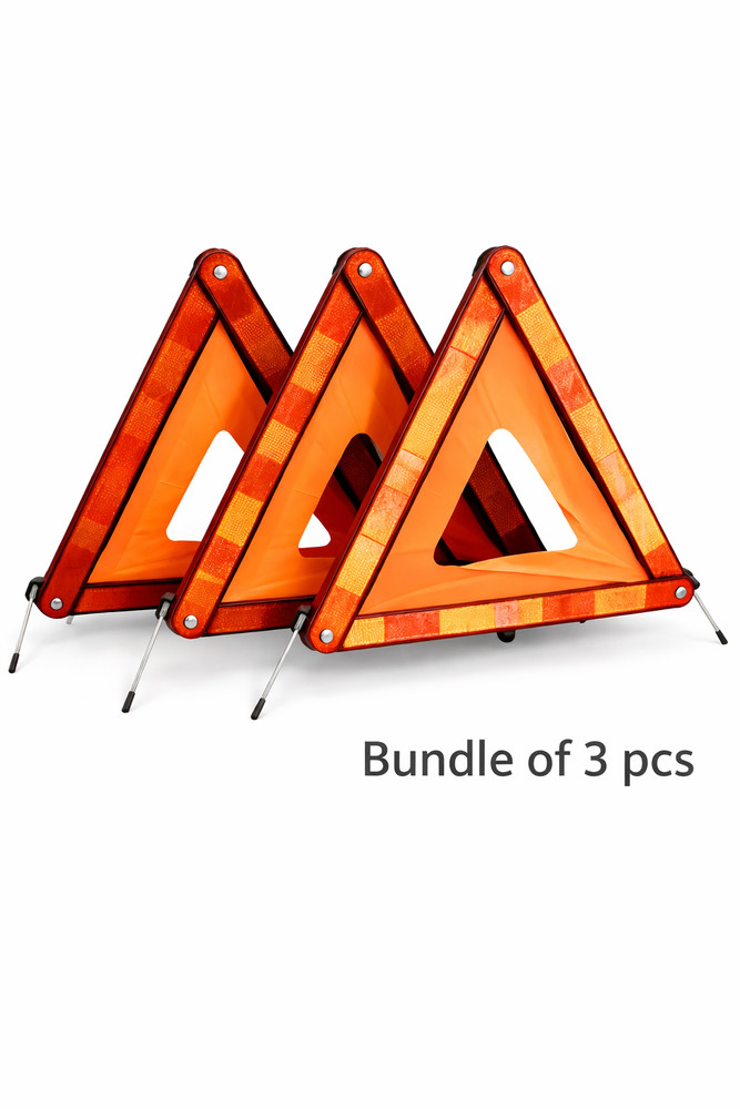 Reflective Emergency Warning Triangle Road Safety Kit – 3 Pack