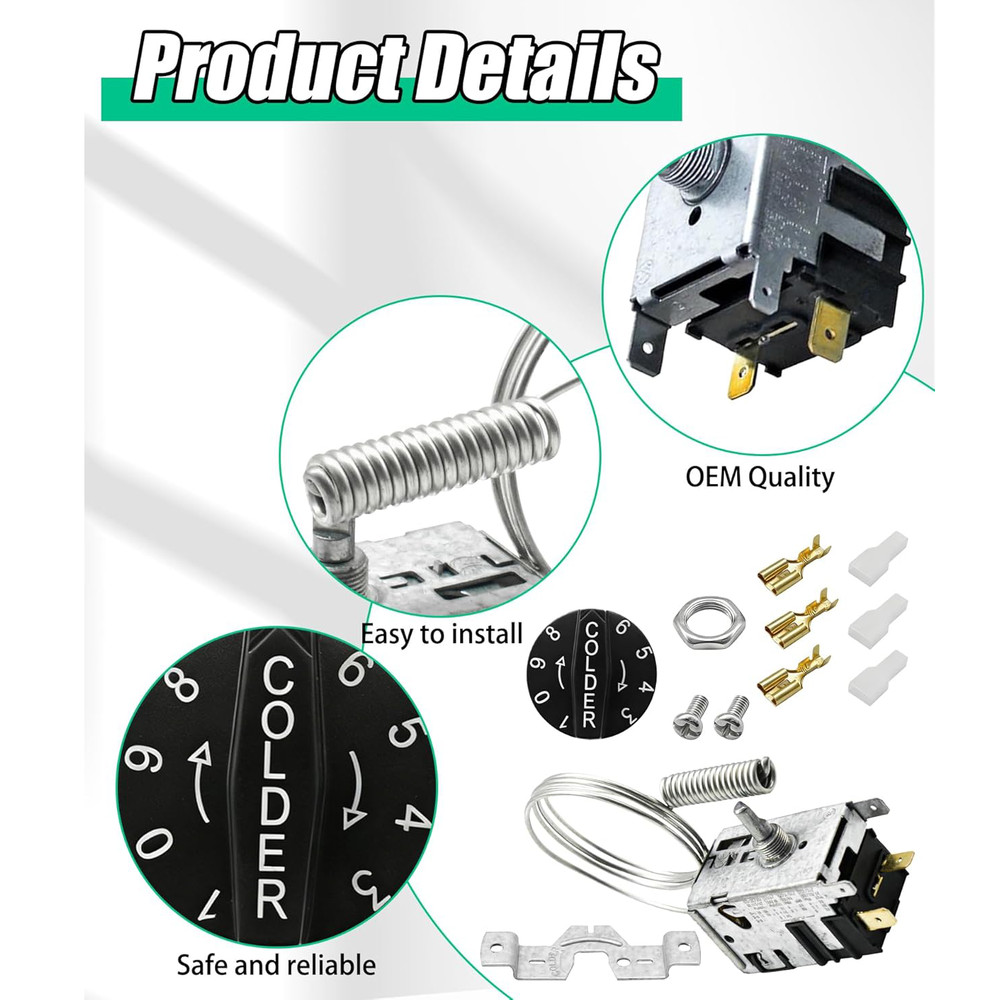 Fits True 800345 Temperature Control Kit 077B1264 Refrigeration Replacement
