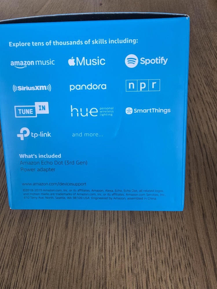 New in Sealed Box- Amazon Echo Dot (3rd Generation) Smart Speaker - Plum