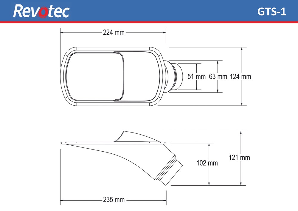 GT Induction Scoop Clear 76/63mm