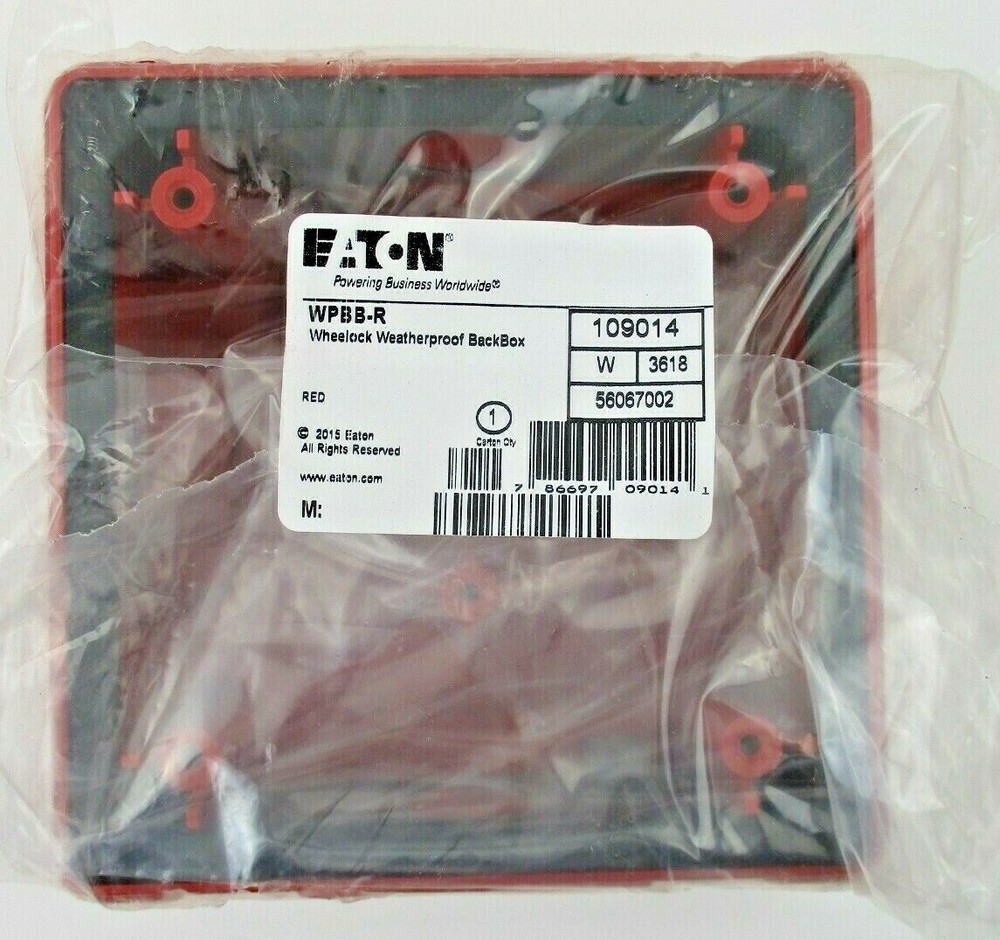 EATON WPBB-R WEATHERPROOF AUDIO-VISUAL BACKBOX RED