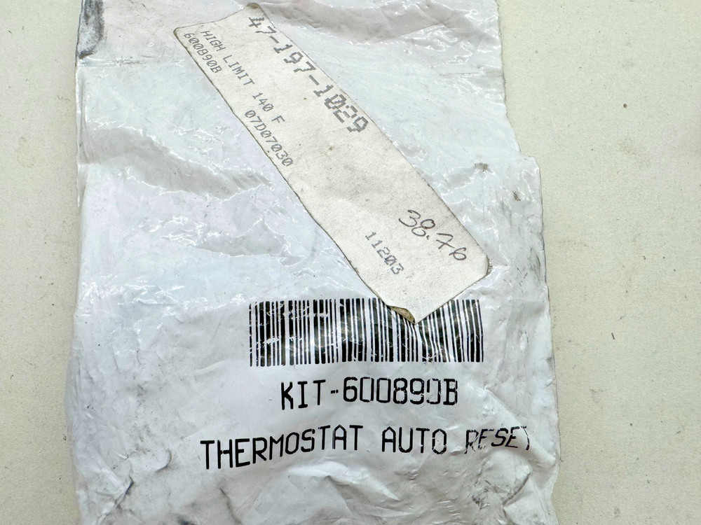 Raypak Hi Limit Switch 140 Deg # 600890B Auto Reset, NEW GENUINE Raypak Product