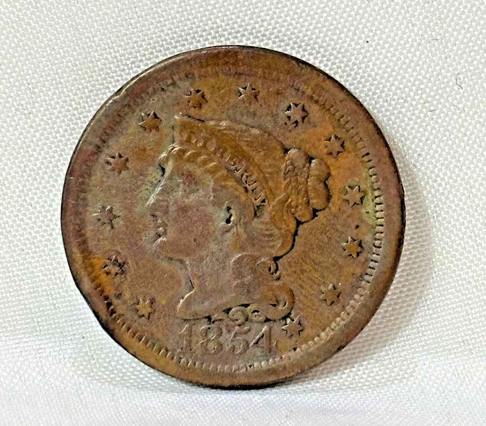 1840 Large Cent Braided Hair