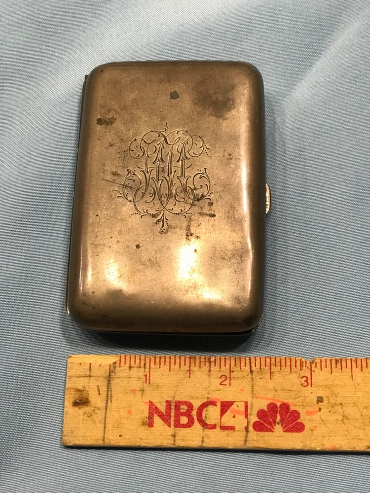 antique silver cigarette case