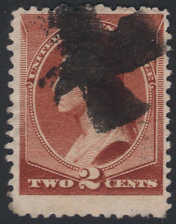 Scott # 210 2c Washington Fancy Cancel Bold Cross