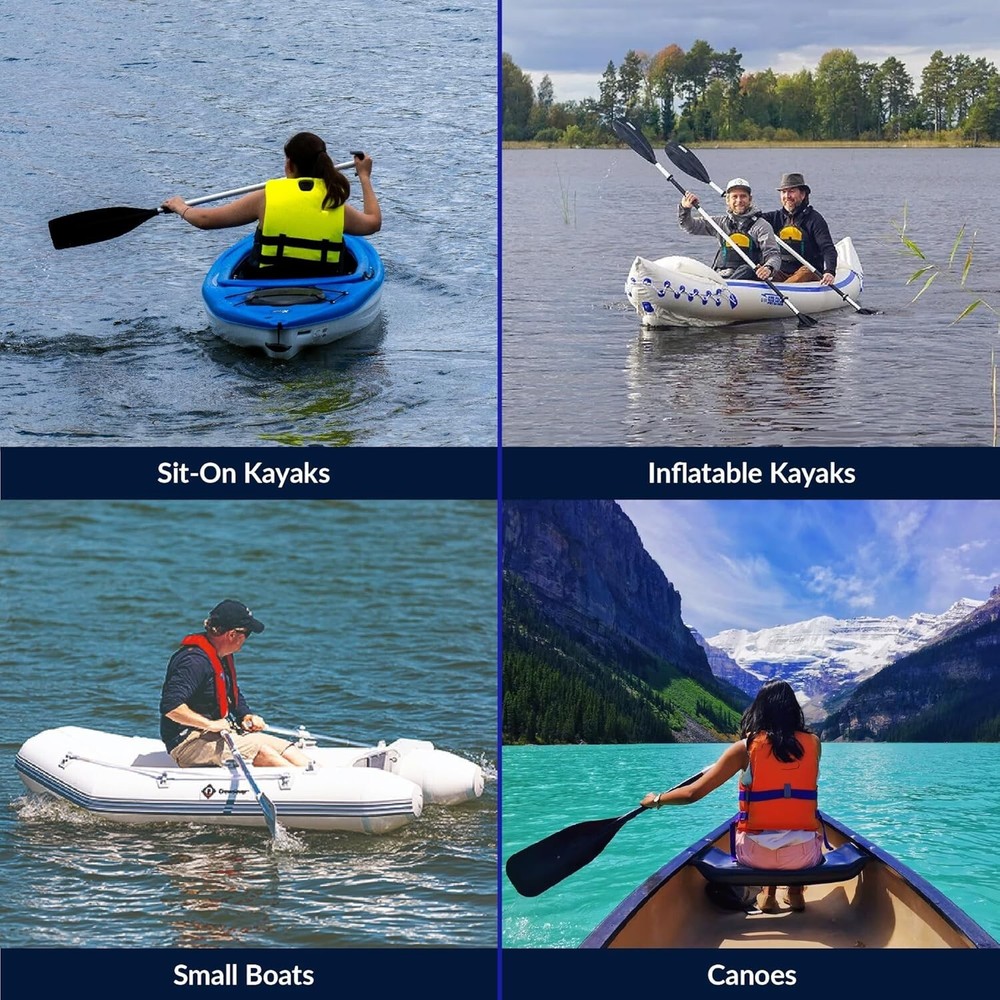Marine-Grade Telescoping Canoe Paddle - 3.75 Ft to 6 Ft, Lightweight & Versatile