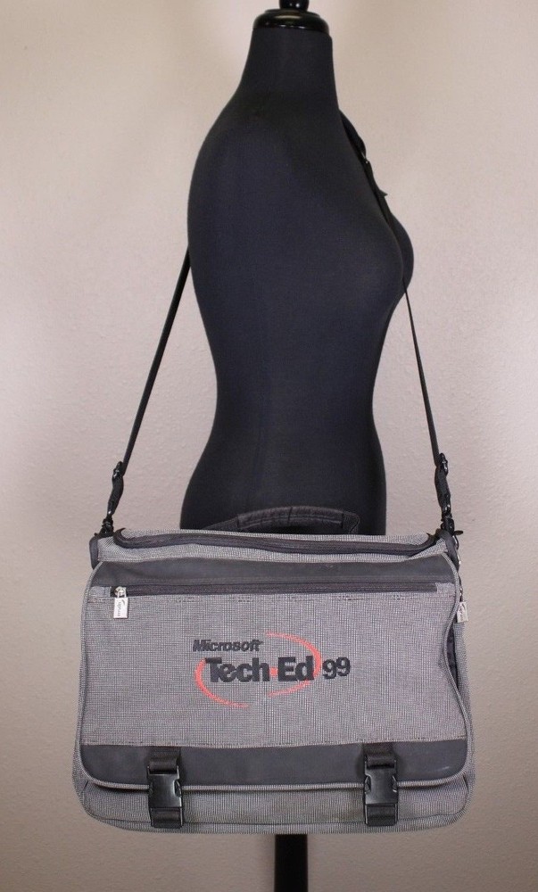 Microsoft Tech Ed 99 Vtg Technology IT Laptop Millennial Messenger Bag Briefcase