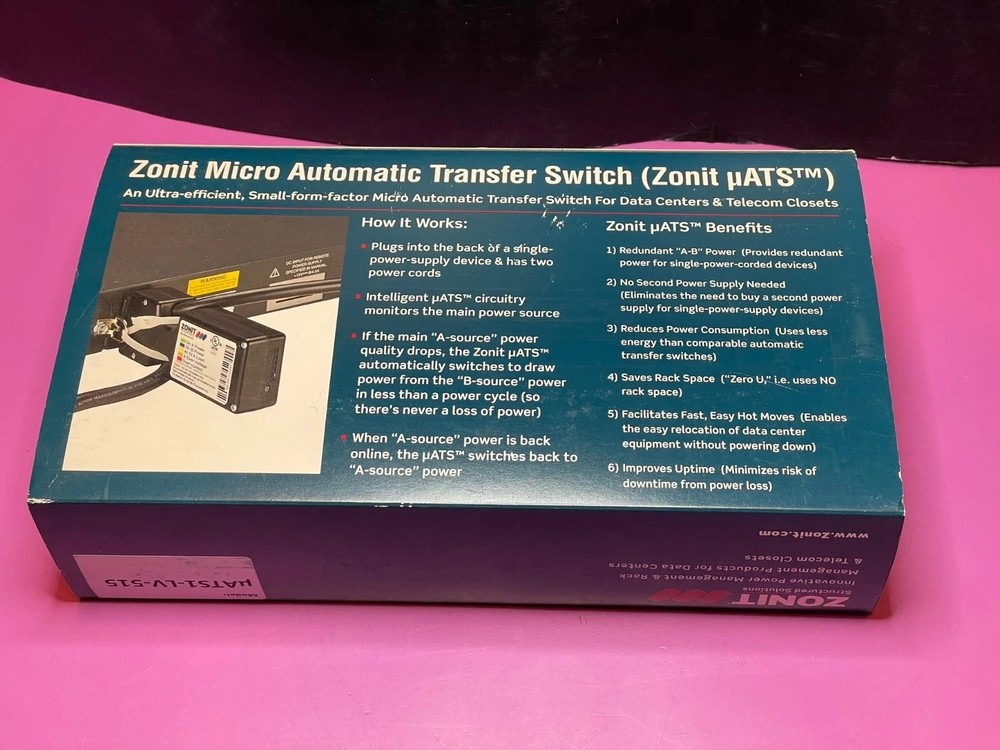 Zonit Micro Automatic Transfer Switch WATS1-LV-515 UL Listed ATS