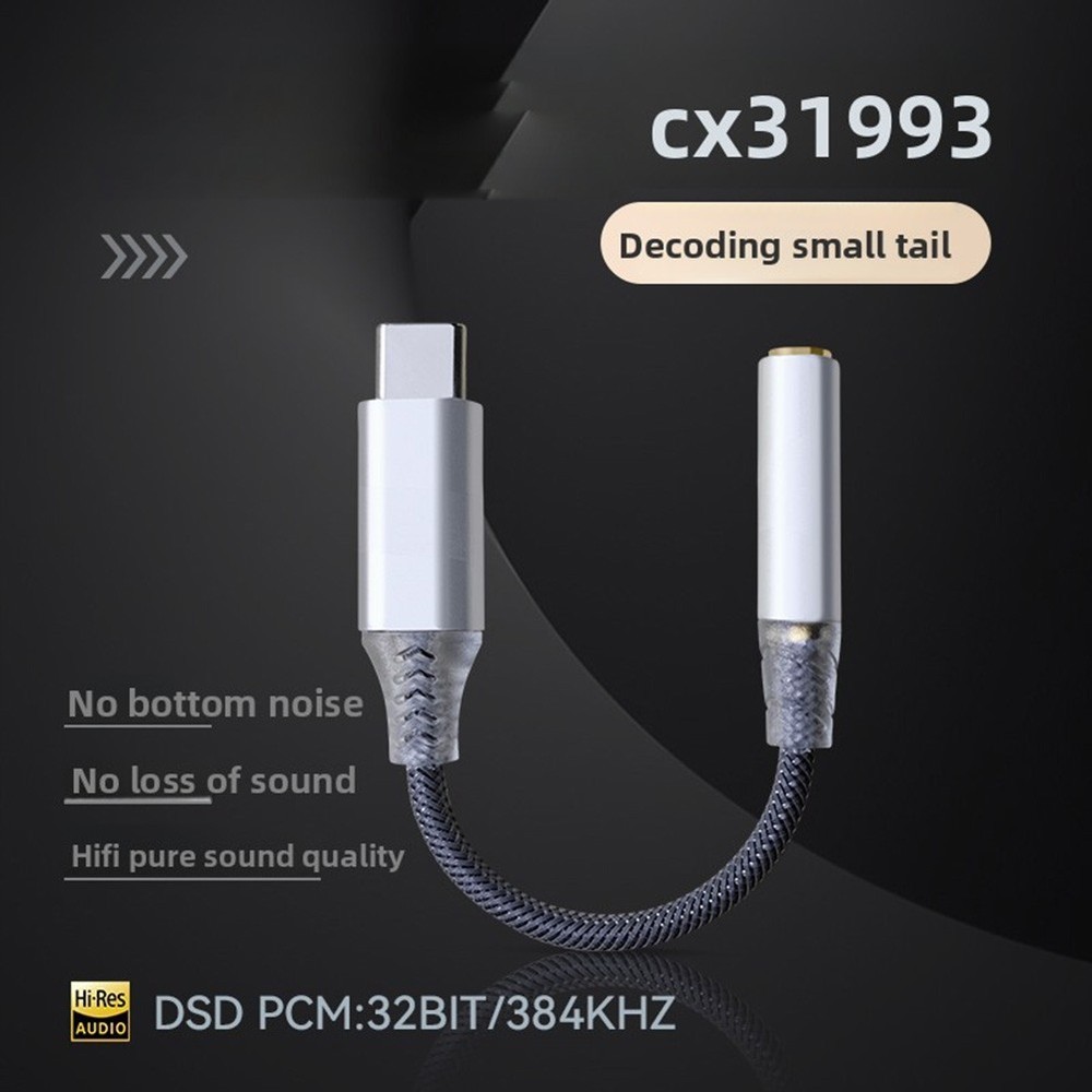 Type-C Digital Decoding Headphone Amplifier CX31993 Chip 3.5mm Adapter8948