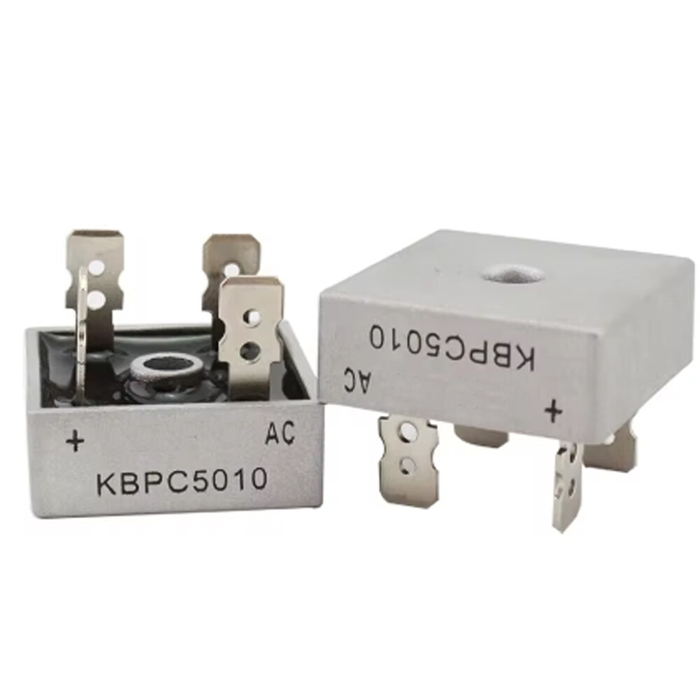 10PCS 1000V 50A Metal Case Single Phase Diode Bridge Rectifier KBPC5010