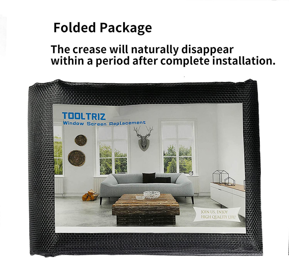 Tooltriz Pet Proof Window Screen Replacement,60“ X 100” Upgraded Thicken