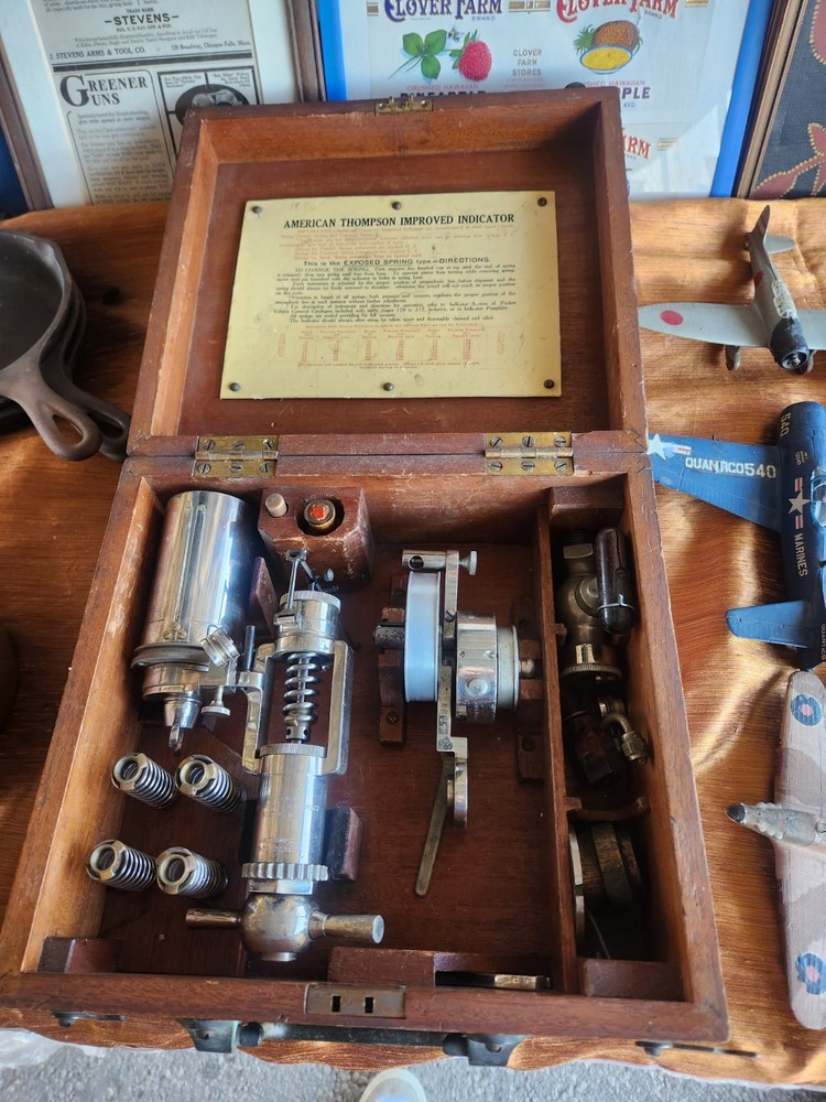 RARE Improved Robertson-Thompson Steam Engine Indicator
