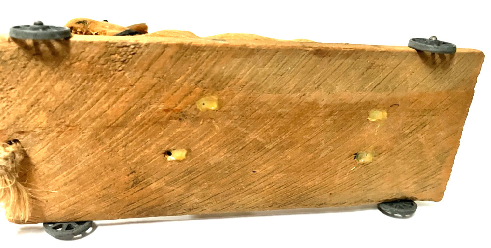 Antique childs felt covered pull toy