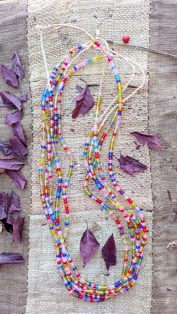 African Glass Beads -4 Strands