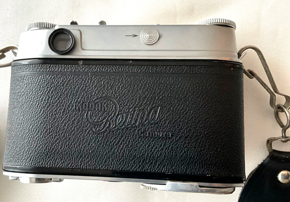 Vtg Kodak Retina IIIc Rangefinder 35mm Black Camera +strap+Case Germany Work