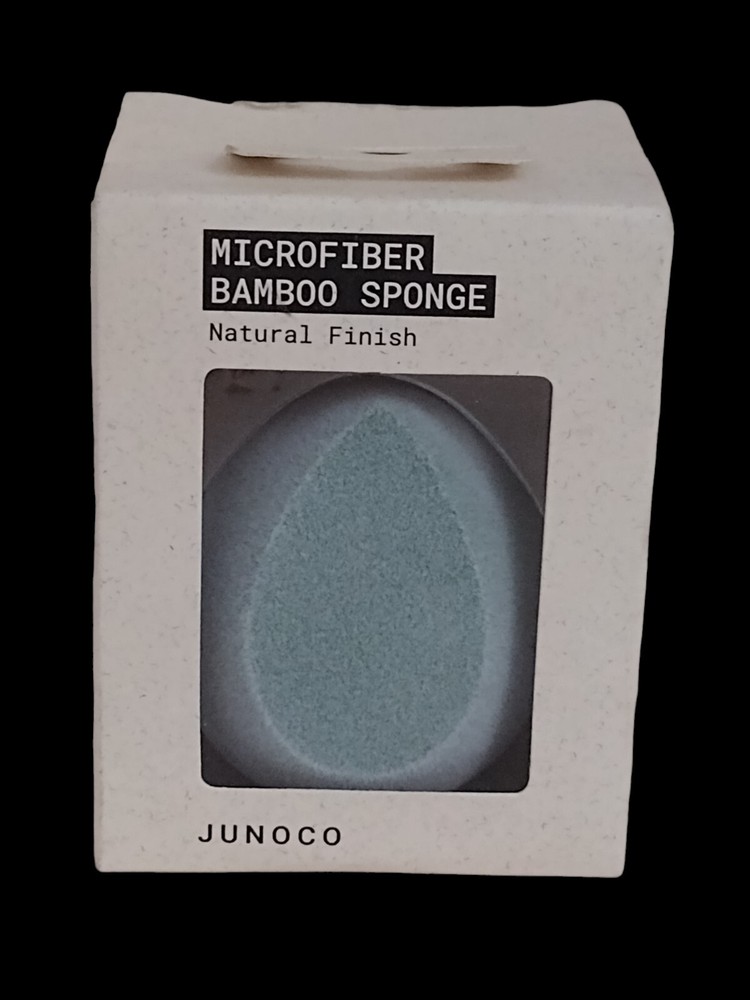 Junoco MICROFIBER BAMBOO SPONGE Natural Finish ANTIMICROBIAL HYDROPHILIC Blue