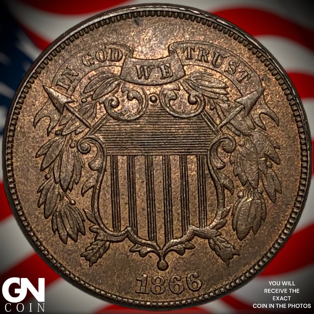 1866 2 Cent Piece X3249