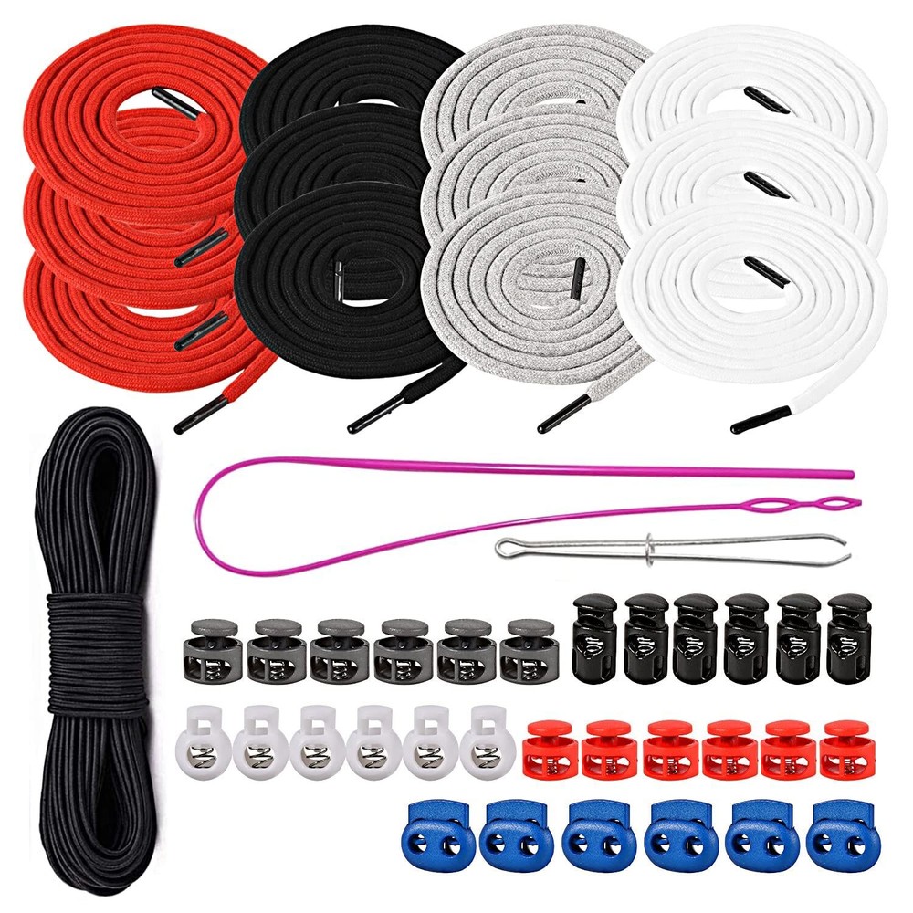 Drawstring Cord Replacement Set with Easy Threaders Cord Locks & Elastic Bungee