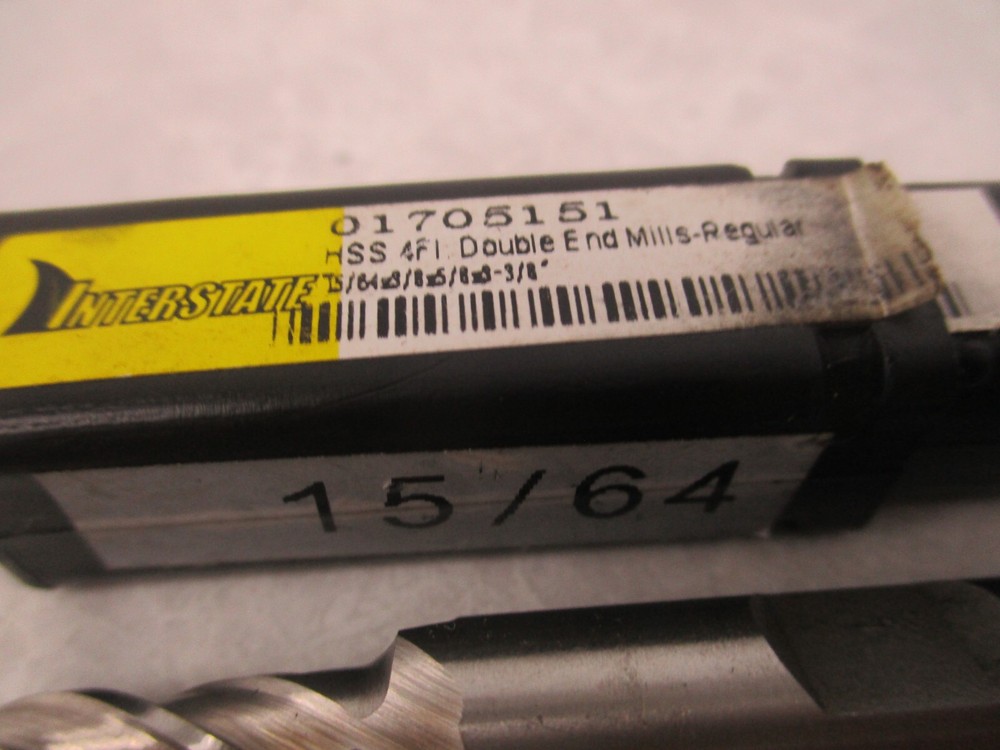 INTERSTATE 15/64 HSS 4 FLUTE DE, END MILL, V0444