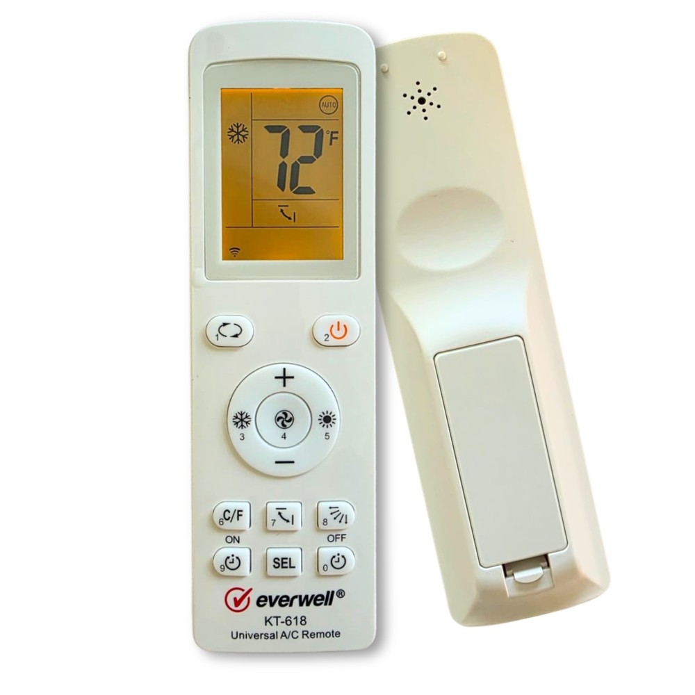 Mini Split Universal Remote Controls KT 618  + 10 000 Codes , Auto Setup.