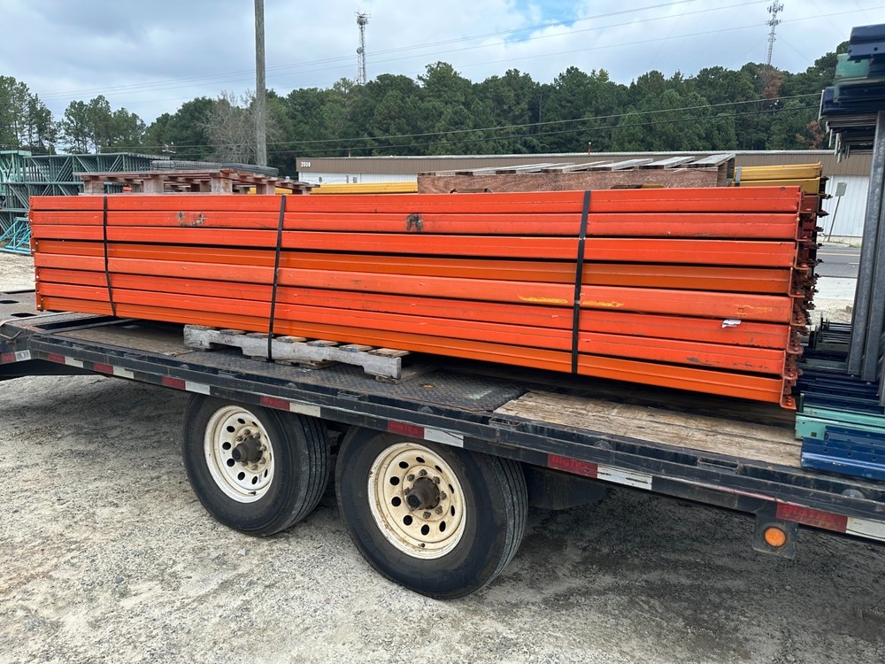 Used Teardrop and Keystone pallet rack material