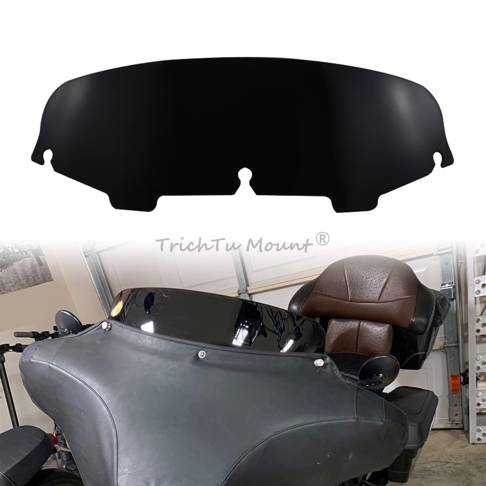 Black 5" Windshield Windscreen For Harley Electra Glide Standard FLHT 1996–2009
