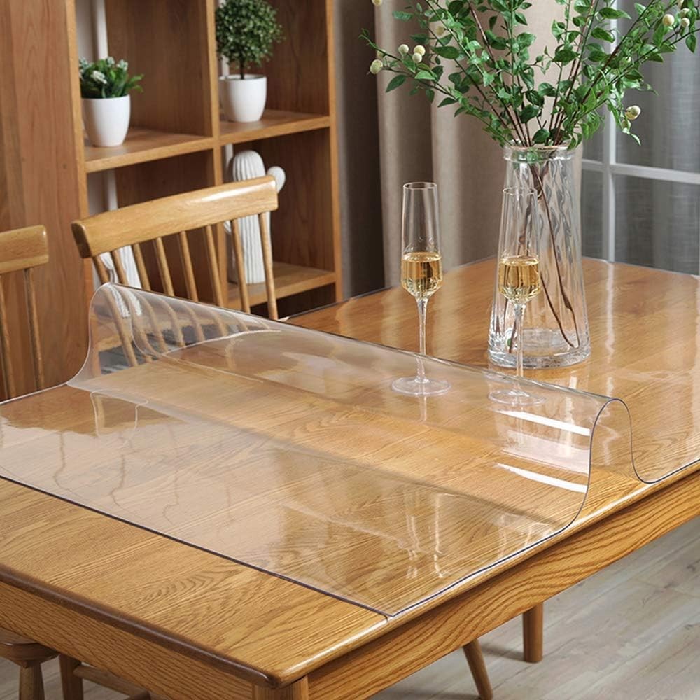 14x24 Clear Desk Blotter Mat - Waterproof Table Protector & Easy Clean Surface
