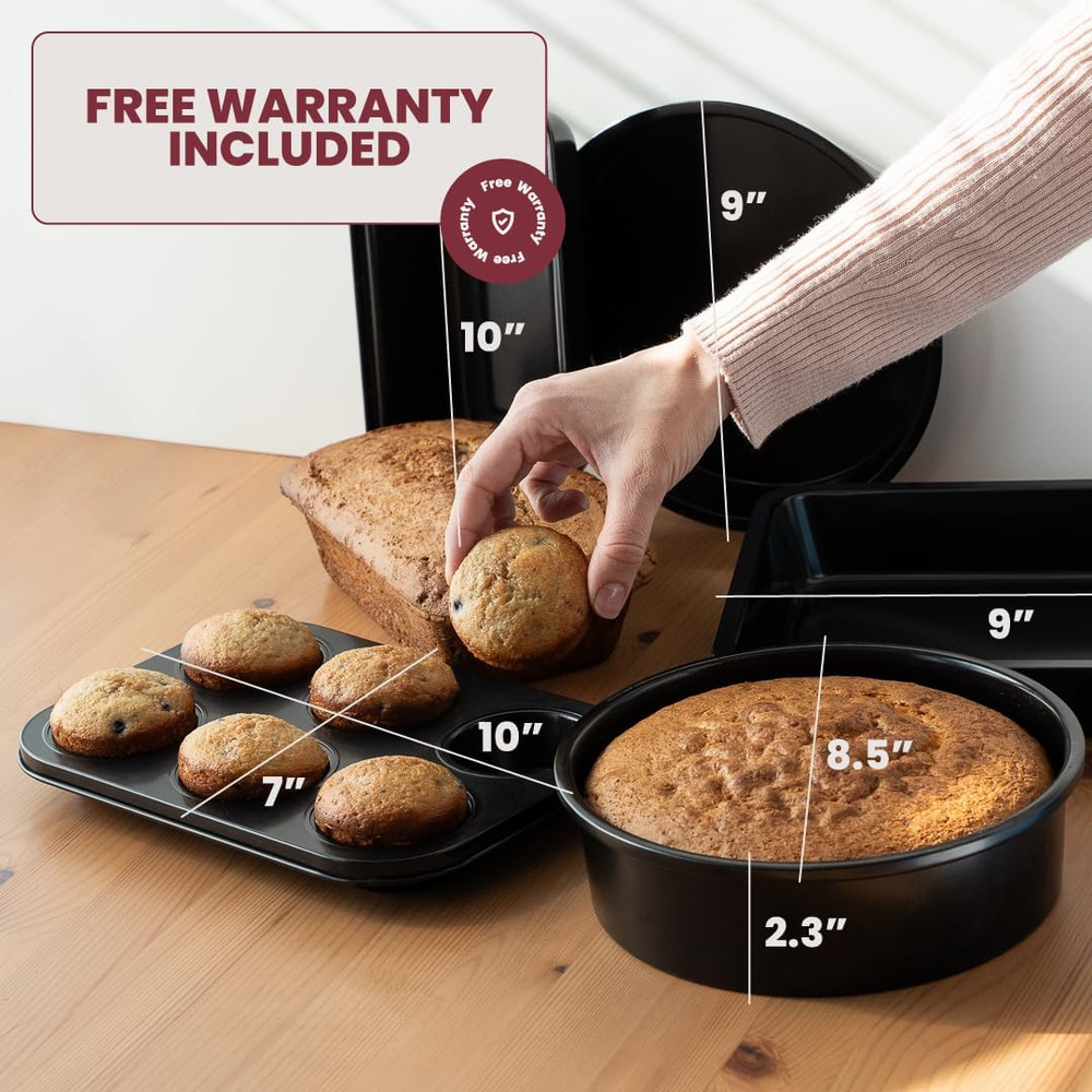 5-Piece Baking Set - Versatile and Oven Safe Bakeware Set - Durable Bakeware Set
