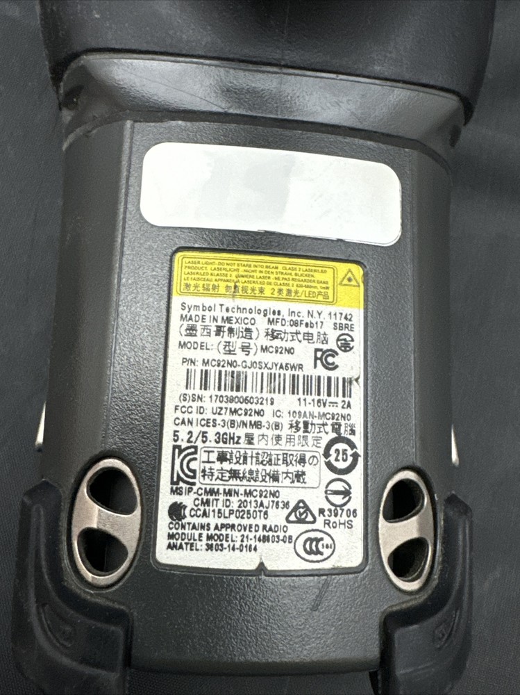 Zebra Motorola MC92N0 Mobile Computer Barcode Scanner Symbol MC92