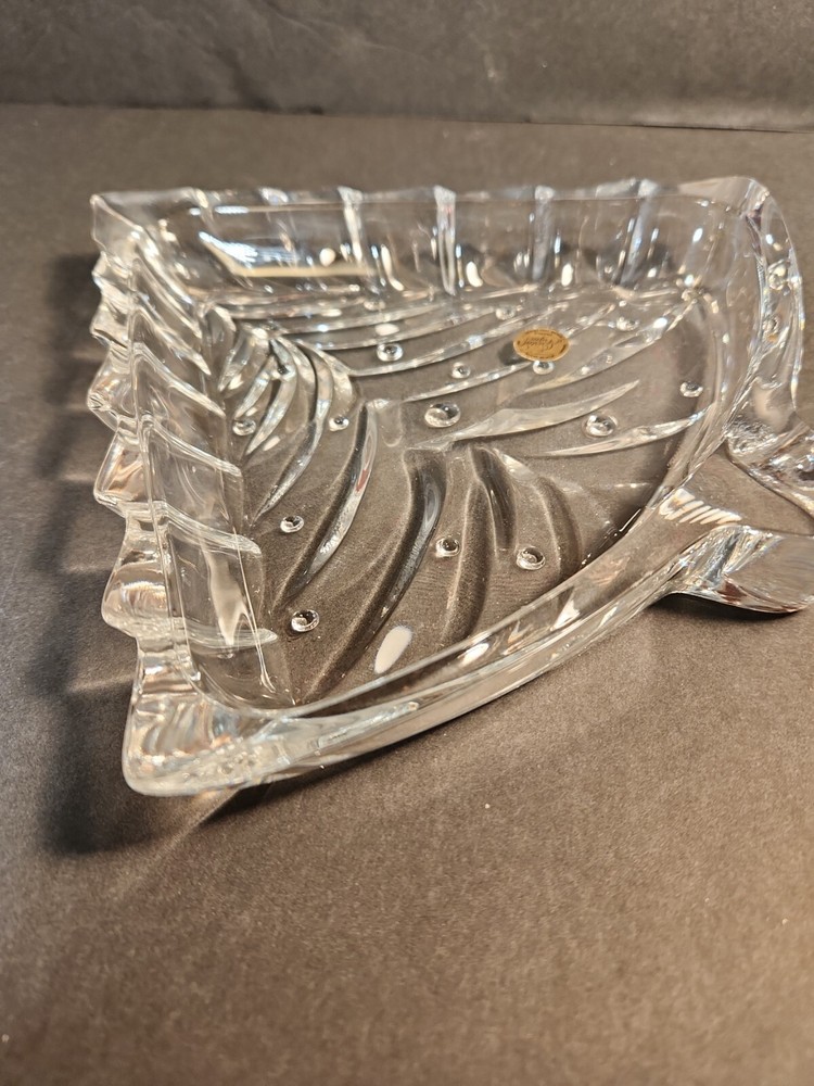 Cristal d'Arques Crystal Christmas Tree Shaped Dish