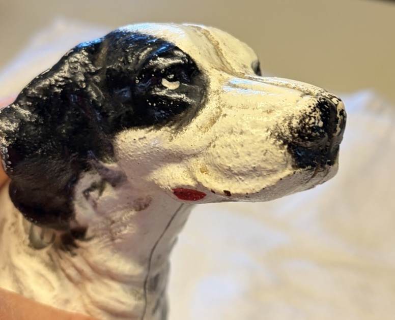 Vtg English Setter Pointer Cast Iron Doorstop