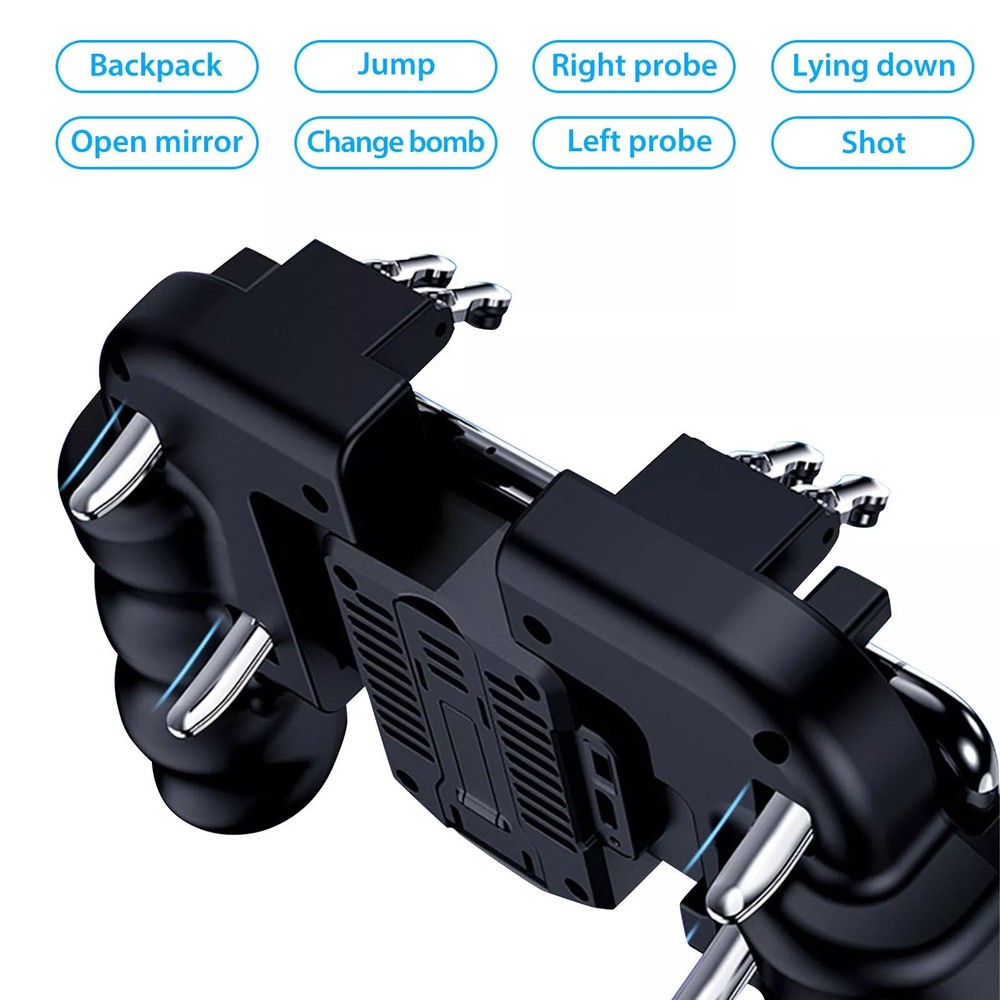 For PUBG Phone Game Controller Gamepad Joystick w/Cooling Fan for IOS Androidbg