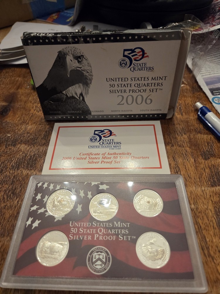 2006 US MINT STATE QUARTERS SILVER PROOF SET w/ OGP&COA