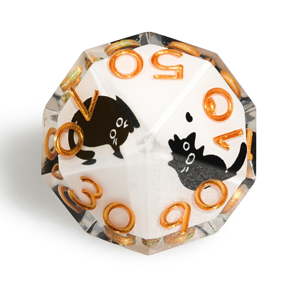 7 DND Dice Set Cute Cat Pattern Polyhedral Dice for Dungeons & Dragons Tabletop