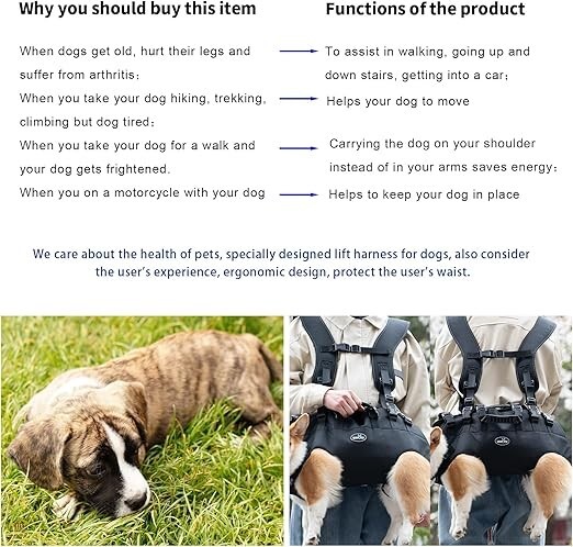 Dog Backpack Carrier for Medium Dogs Emergency Backpack, Old, Disabled, Joint...