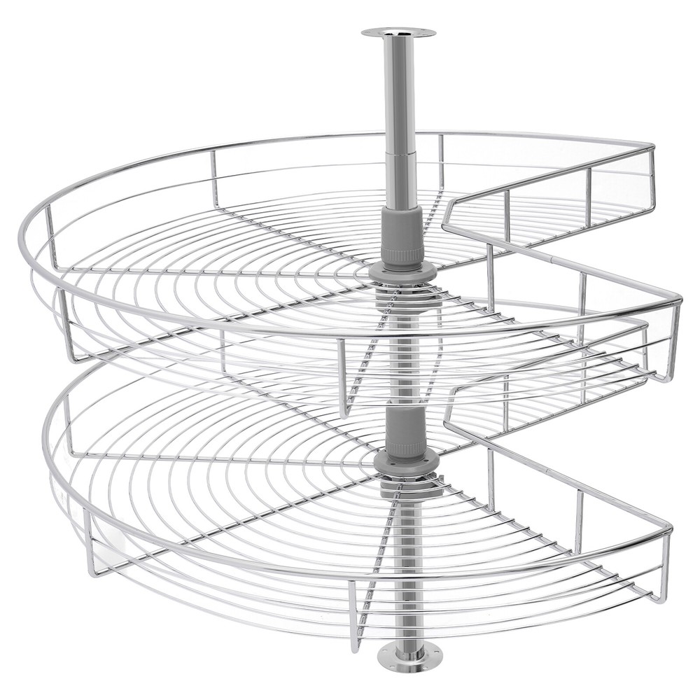 2-Tier Adjustable Corner Cabinet?Organizer Versatile Corner Cabinet Organizer