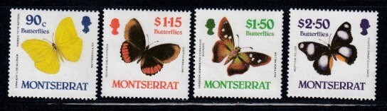 MONTSERRAT Butterflies MNH set
