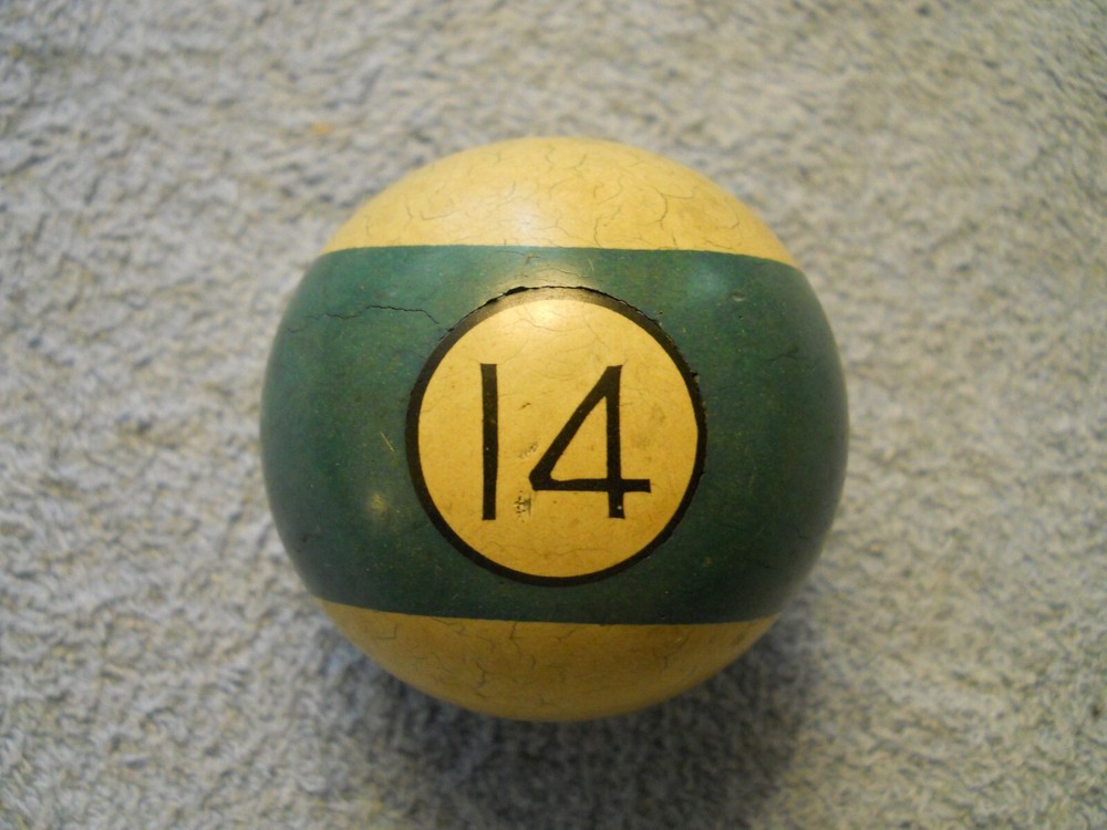 Vintage Clay Billiard Ball- #14
